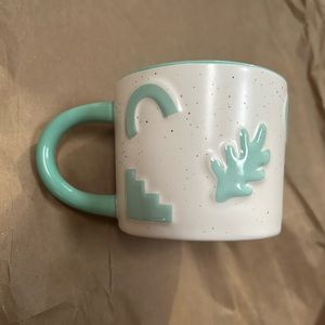 Maven 7oz Ceramic Porcelain Coffee Cup - Teal & White - New